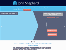 Tablet Screenshot of johnshepherdlettings.com